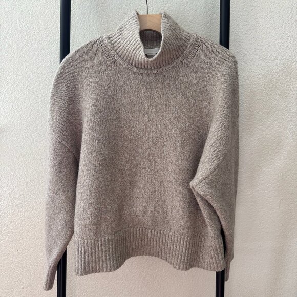 H&M Sweaters - H&M Oatmeal Wool Blend‎ Turtleneck Sweater Size Large